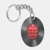 Koel  retro vinylrecord, acrylSleutelhanger Sleutelhanger (Voorkant Links)