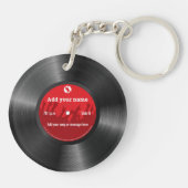 Koel  retro vinylrecord, acrylSleutelhanger Sleutelhanger (Achterkant)