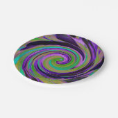 Koel-retroactief-Paars en vlot-kunstwervelkolom Papieren Bordje (Gekanteld)