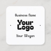 Koel Retromodern | Wit & Zwart Vierkante Visitekaartje (Voorkant)