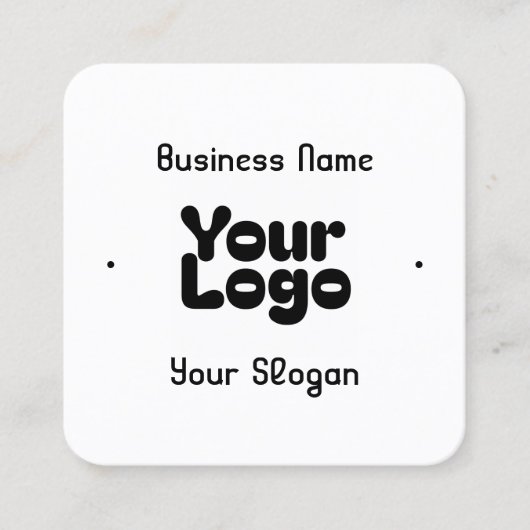 Koel Retromodern | Wit & Zwart Vierkante Visitekaartje (Voorkant)