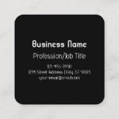 Koel Retromodern | Wit & Zwart Vierkante Visitekaartje (Achterkant)