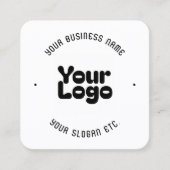 Koel Retromodern | Wit & Zwart Vierkante Visitekaartje (Voorkant)