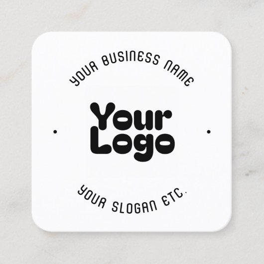 Koel Retromodern | Wit & Zwart Vierkante Visitekaartje (Voorkant)