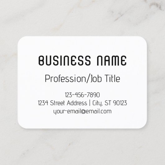 Koel Retromodern | Wit & Zwart Visitekaartje (Achterkant)