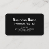 Koel Retromodern | Wit & Zwart Visitekaartje (Achterkant)