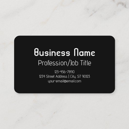 Koel Retromodern | Wit & Zwart Visitekaartje (Achterkant)