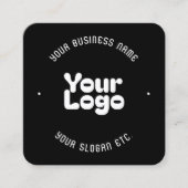 Koel Retromodern | Zwart-wit Vierkante Visitekaartje (Voorkant)