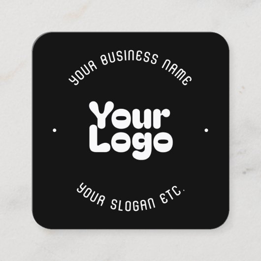 Koel Retromodern | Zwart-wit Vierkante Visitekaartje (Voorkant)