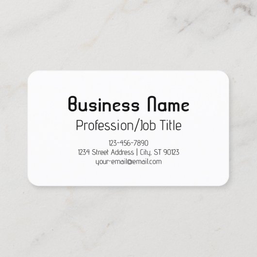 Koel Retromodern | Zwart-wit Visitekaartje (Achterkant)