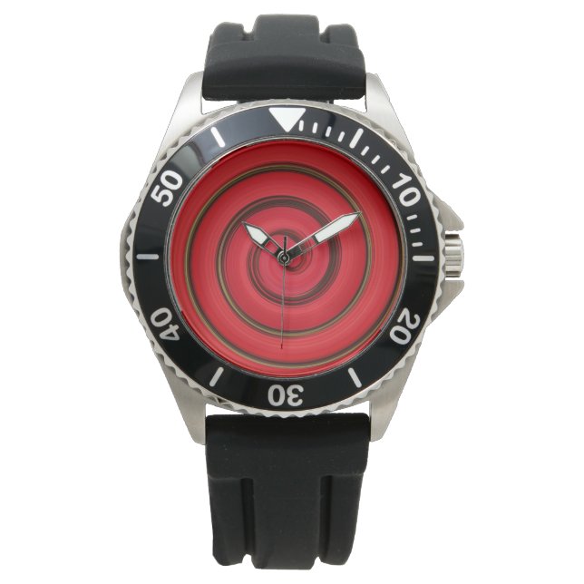 Koel rode spiraal horloge (Voorkant)