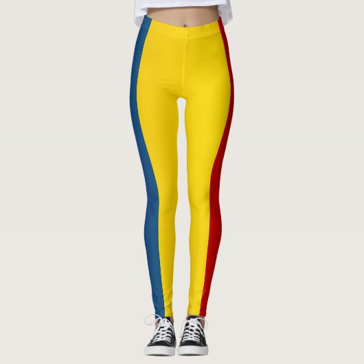 Koel Roemenië vlag-Mode Leggings (Voorkant)