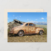 Koel roestvrij oude  schuur vindt auto briefkaart (Voorkant / Achterkant)