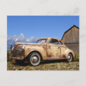 Koel roestvrij oude  schuur vindt auto briefkaart (Voorkant)