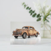 Koel roestvrij oude  schuur vindt auto briefkaart (Staand voorkant)