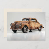 Koel roestvrij oude  schuur vindt auto briefkaart (Voorkant / Achterkant)