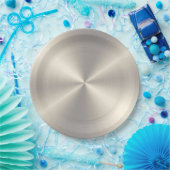 Koel roestvrij staal metaal #99 papieren bordje (Feest)