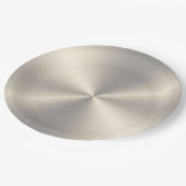 Koel roestvrij staal metaal #99 papieren bordje (Gekanteld)