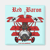 Koel rood baron vliegtuig magneet ontwerp (Voorkant)