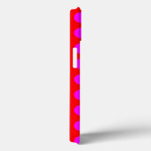 Koel rood en magenta gestippeld patroon Case-Mate iPhone case (Achterkant / Rechts)