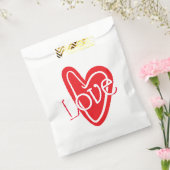 Koel Rood Hart Met LIEFDE Bedankzakje (Gezegeld)