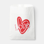 Koel Rood Hart Met LIEFDE Bedankzakje (Voorkant)
