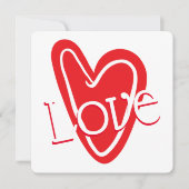 Koel Rood Hart Met LIEFDE Kaart (Voorkant)