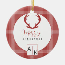 Koel rood tartan monogram