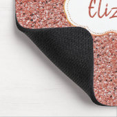 Koel Rood Trendy, Marmer, Frame -Persoonlijk Muismat (Hoek)