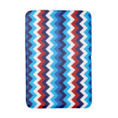 Koel Rood Wit Blauw Chevron Print Medium Badmat (Voorkant Verticaal)
