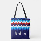 Koel Rood Wit Blauw Chevrons Monogram Canvas tas (Achterkant)