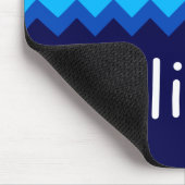 Koel Rood Wit Blauw Chevrons Monogram Mousepad Muismat (Hoek)