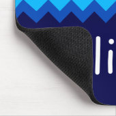 Koel Rood Wit Blauw Chevrons Monogram Muismat (Hoek)