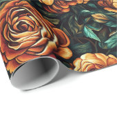 Koel roos bloem natuur inpakpapier (Rol Hoek)