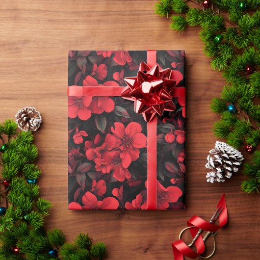 Koel roos bloem natuur inpakpapier (Feestdagen Geschenken)