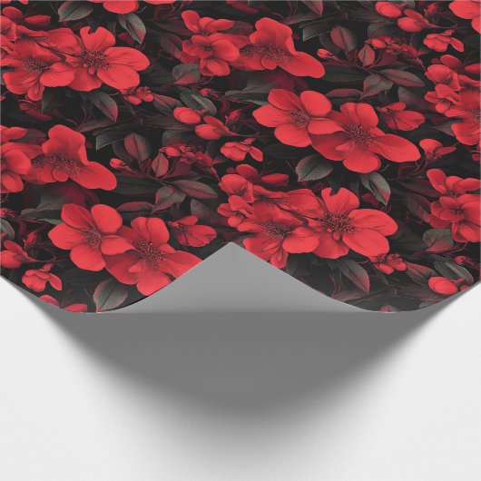 Koel roos bloem natuur inpakpapier (Hoek)