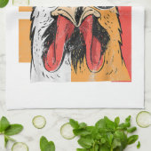 Koel Rooster met zonnebrillen Retro  Chic Theedoek (Gevouwen)