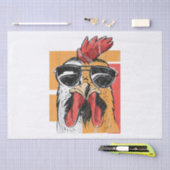 Koel Rooster met zonnebrillen Retro  Chic Tissuepapier (Craft)