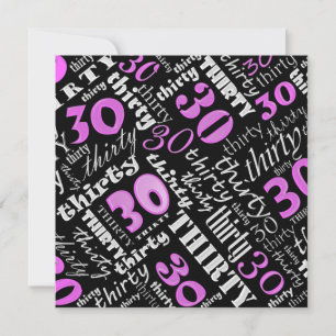 Koel Roze 30e uitnodiging van de Birthday Party