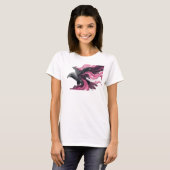 Koel roze abstract adelaar custom shirt (Voorkant volledig)