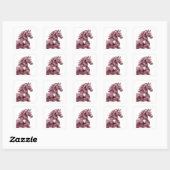 Koel roze abstract sticker motief (Vel)