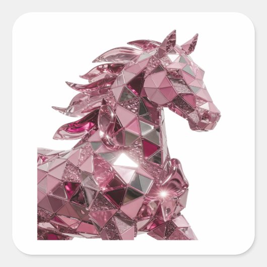 Koel roze abstract sticker motief (Voorkant)
