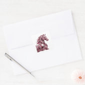 Koel roze abstract sticker motief (Envelop)