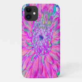 Koel Roze Blauw en Paarse Artistieke Dahlia Bloei Case-Mate iPhone Case
