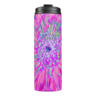 Koel Roze Blauw en Paarse Artistieke Dahlia Bloei Thermosbeker