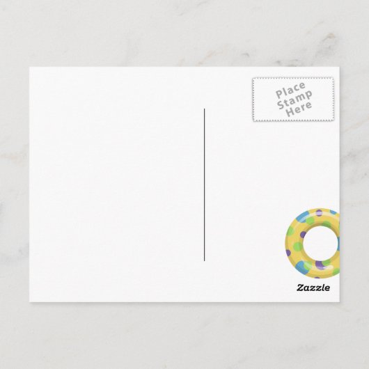 Koel Roze Flamingo Zomer Zwembad Verjaardagsfeestj Briefkaart (Achterkant)