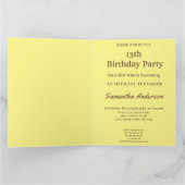 Koel Roze Geel 13 de Uitnodigingskaart van de Part Kaart (Binnen)