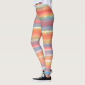 Koel roze geel blauw gestreept leggings (Links)