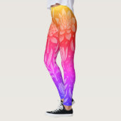 Koel roze geel verloop tuin succulenten flora leggings (Links)