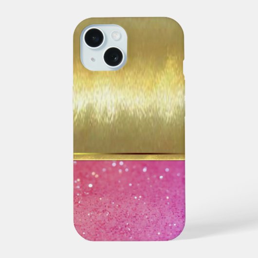 Koel roze goud ontwerp hoesje iPhone 15 case (Achterkant)